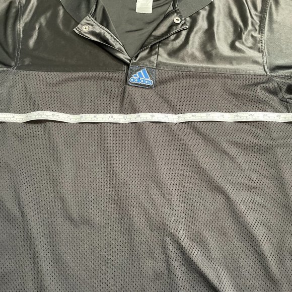 Vintage Adidas Men's Black White Tear Away Basketball Mesh Warm Up Jersey Large - Picture 2 of 6